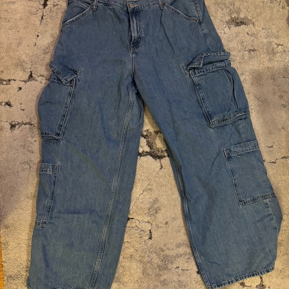 Old Navy Women's Blue Wide Leg Jeans